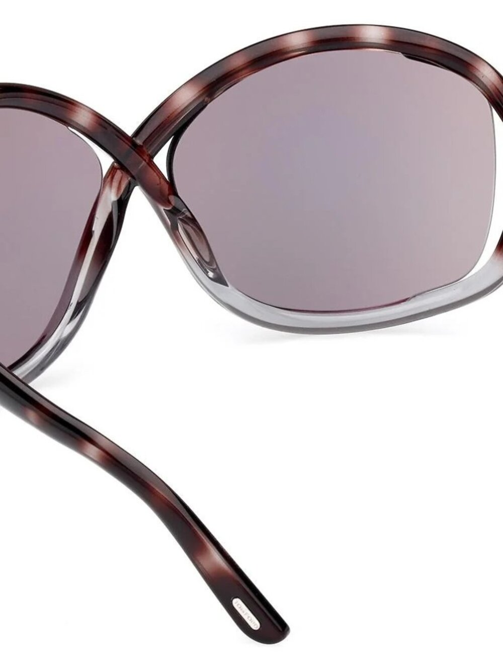 NEW TOM FORD TF1068 55C GREY HAVANA GREY SILVER FLASH MIRROR SUNGLASSES - Picture 4 of 7